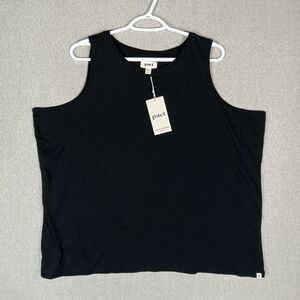 Pact Tank Top Womens Size XXXL Black Sleeveless 100% Organic Cotton Stretch NWT